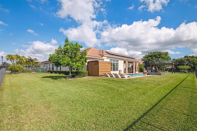 5630 N Sterling Ranch Dr, Davie, FL 33314 - view of yard featuring a patio, a carport, and an outdoor pool