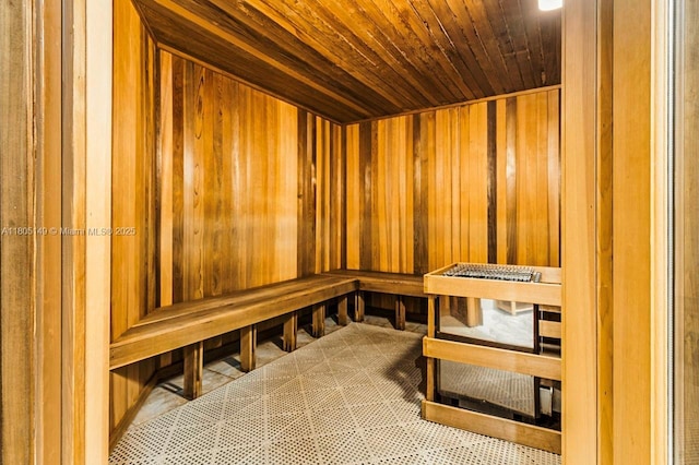 510 NW 84th Ave Unit 303, Plantation, FL 33324 - relaxing sauna / steam room with wood ceiling and wooden walls