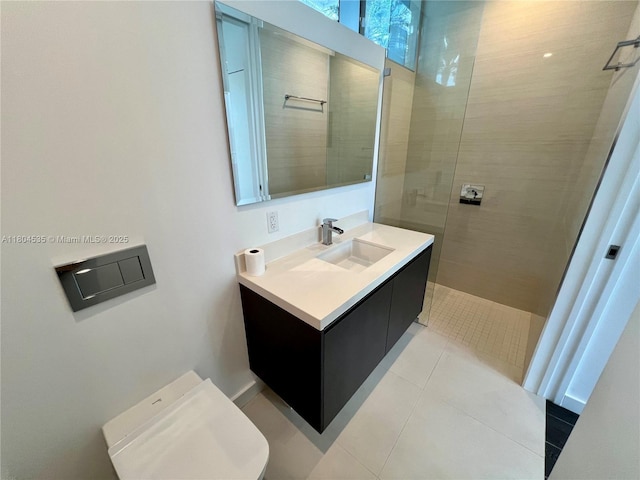 851 NE 1st Ave Unit Caba Pb23, Miami, FL 33132 - full bath featuring vanity, walk in shower, and tile patterned flooring