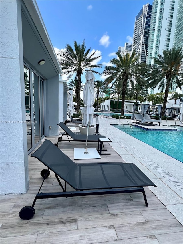 851 NE 1st Ave Unit Caba Pb23, Miami, FL 33132 - community pool with a wooden deck