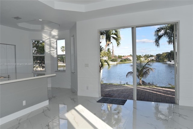 2925 SW 133rd Ave, Miramar, FL 33027 - bathroom with a water view and marble tiled flooring