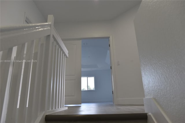 2925 SW 133rd Ave, Miramar, FL 33027 - stairway featuring baseboards and wood finished floors