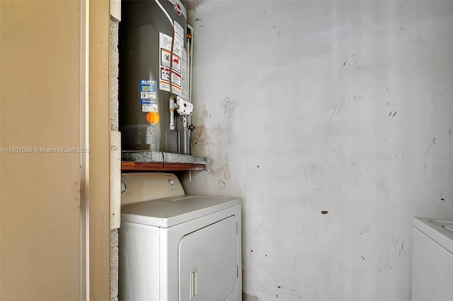 15295 SW 107th Ln Unit 1009, Miami, FL 33196 - clothes washing area featuring water heater and separate washer and dryer