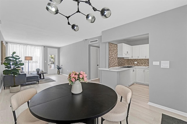 1150 Euclid Ave Unit 305, Miami Beach, FL 33139 - dining area featuring light wood finished floors and baseboards
