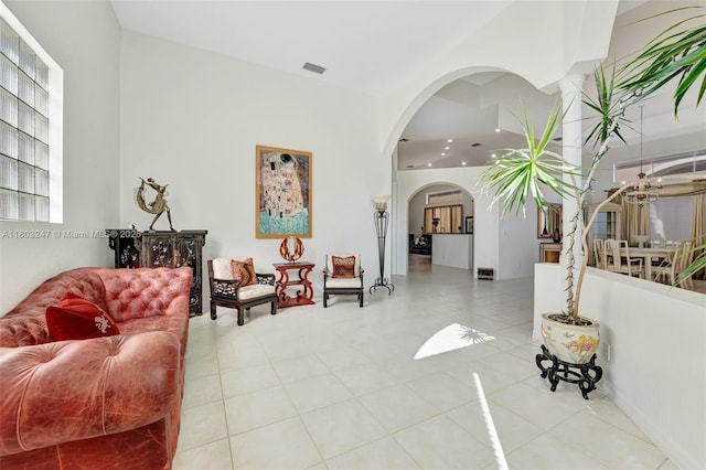 5957 NW 125th Ave, Coral Springs, FL 33076 - sitting room featuring arched walkways and recessed lighting