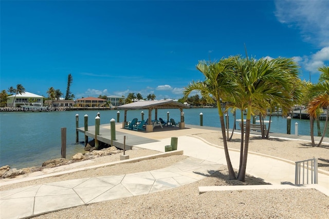 2000 Coco Plum Dr Unit 301, Marathon, FL 33050 - dock with a gazebo and a water view