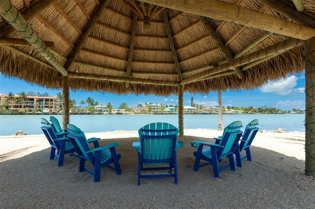 2000 Coco Plum Dr Unit 301, Marathon, FL 33050 - view of patio / terrace with a gazebo and a water view