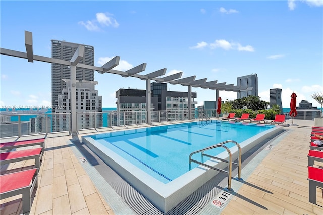 1100 S Miami Ave Unit 3210, Miami, FL 33130 - community pool featuring a water view and a pergola