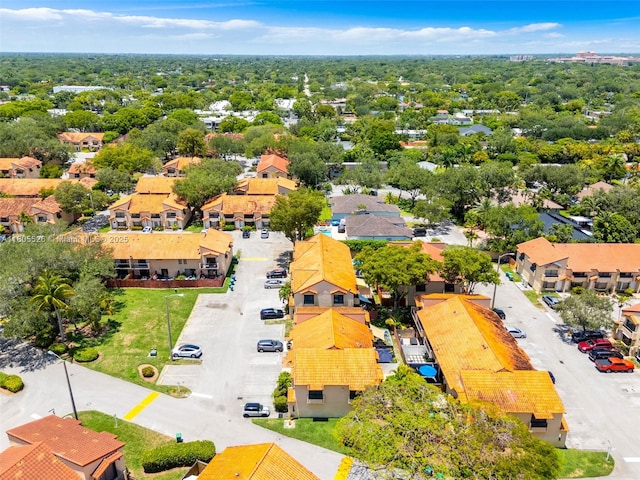 aerial view of residential area