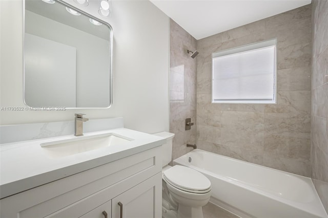 1128 Hidden Valley Way, Weston, FL 33327 - bathroom featuring toilet, vanity, and shower / bath combination