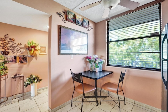 1510 Whitehall Dr Unit 402, Davie, FL 33324 - dining space featuring ceiling fan and light tile patterned floors