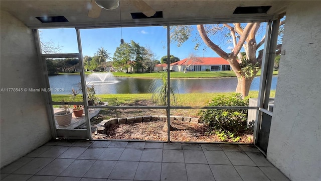 2615 Spiceberry Ln Unit 2625, Boynton Beach, FL 33436 - unfurnished sunroom with a water view