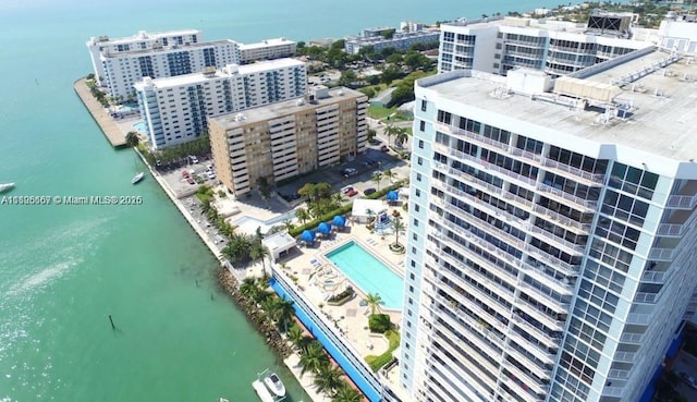 7601 E Treasure Dr Unit 1622, North Bay Village, FL 33141 - view of urban area with a pool area and a nearby body of water