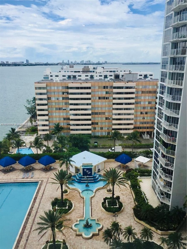 7601 E Treasure Dr Unit 1622, North Bay Village, FL 33141 - view of urban area featuring a pool area and a nearby body of water