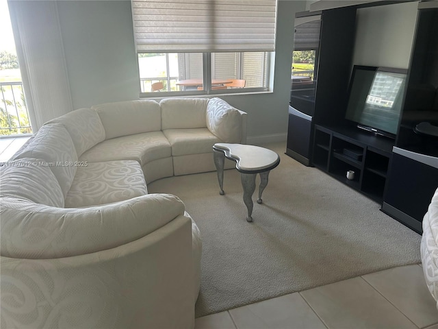400 Diplomat Pkwy Unit 611, Hallandale Beach, FL 33009 - living area featuring healthy amount of natural light, carpet, and baseboards