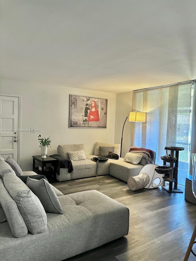 1291 NW 13th St Unit 353D, Boca Raton, FL 33486 - living area with wood finished floors and expansive windows