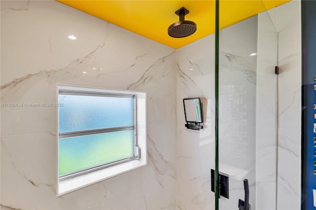 7411 Carlyle Ave, Miami Beach, FL 33141 - bathroom view of a marble finish shower