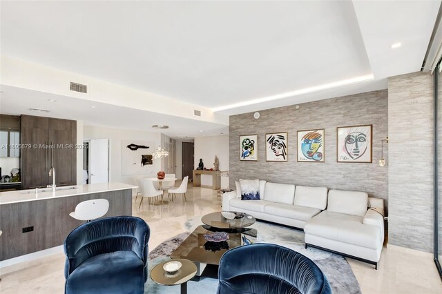 88 SW 7th St Unit 3212, Miami, FL 33130 - living room with recessed lighting