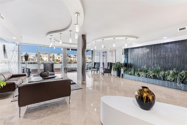 1500 S Ocean Dr Unit 7J, Hollywood, FL 33019 - lobby with a water view and a wall of windows
