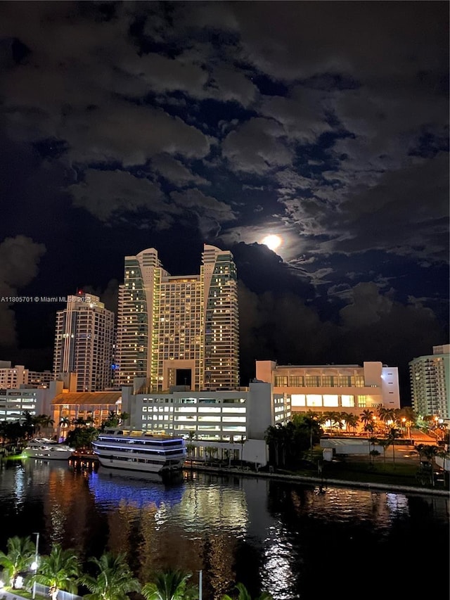 200 Leslie Dr Unit 817, Hallandale Beach, FL 33009 - view of city featuring a large body of water and a view of city lights