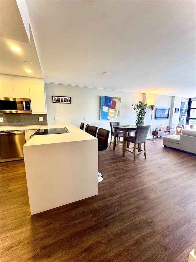200 Leslie Dr Unit 817, Hallandale Beach, FL 33009 - living room featuring dark wood-type flooring