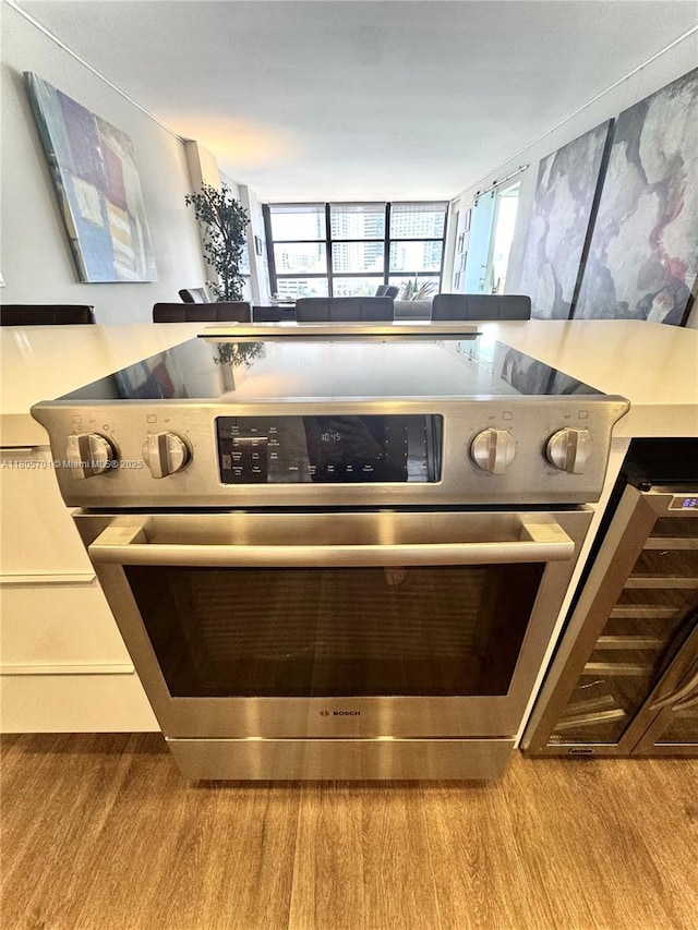 200 Leslie Dr Unit 817, Hallandale Beach, FL 33009 - kitchen view of electric stove and wood finished floors