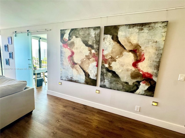 200 Leslie Dr Unit 817, Hallandale Beach, FL 33009 - living room with baseboards and wood finished floors