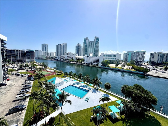 200 Leslie Dr Unit 817, Hallandale Beach, FL 33009 - water view featuring city skyline