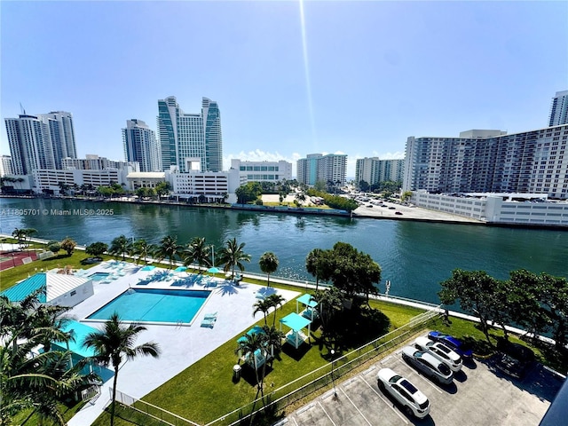 200 Leslie Dr Unit 817, Hallandale Beach, FL 33009 - water view with skyline