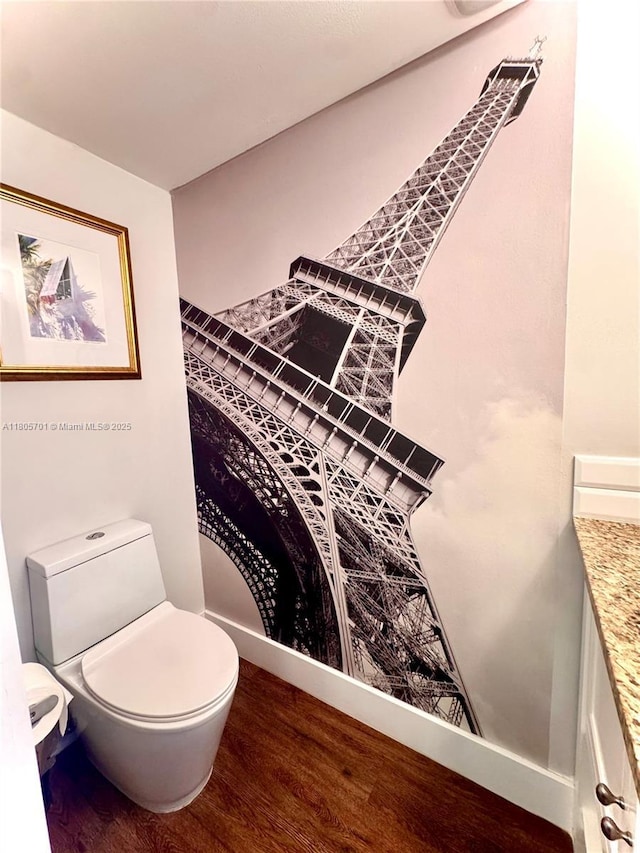 200 Leslie Dr Unit 817, Hallandale Beach, FL 33009 - bathroom featuring wood finished floors and toilet