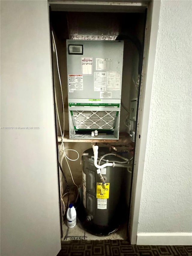200 Leslie Dr Unit 817, Hallandale Beach, FL 33009 - utility room with electric water heater