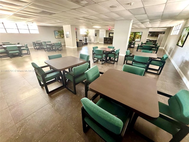 200 Leslie Dr Unit 817, Hallandale Beach, FL 33009 - dining space with a drop ceiling and baseboards