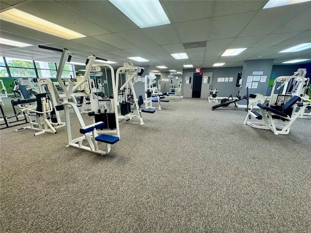 200 Leslie Dr Unit 817, Hallandale Beach, FL 33009 - workout area with a paneled ceiling
