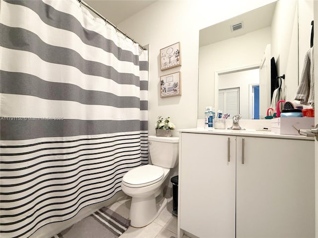 11871 SW 247th Ter, Homestead, FL 33032 - full bathroom with toilet, vanity, tile patterned flooring, and curtained shower