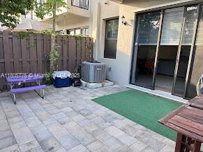 view of patio featuring central AC