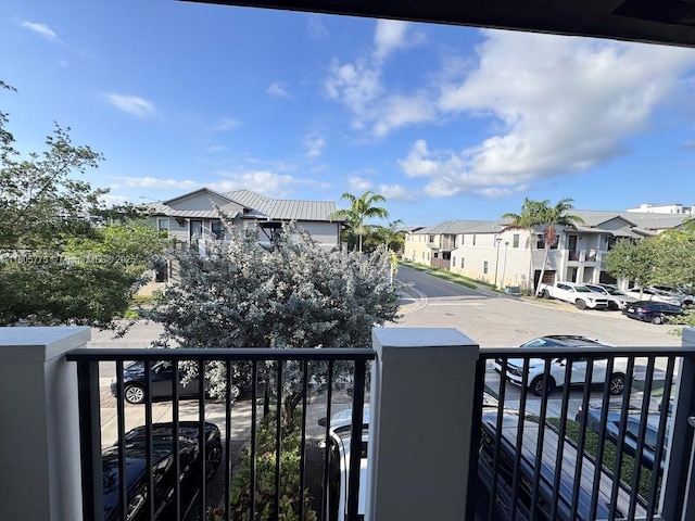 balcony with a residential view