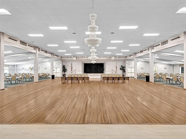 374 Tilford R Unit 374, Deerfield Beach, FL 33442 - misc room featuring tile patterned flooring and a chandelier