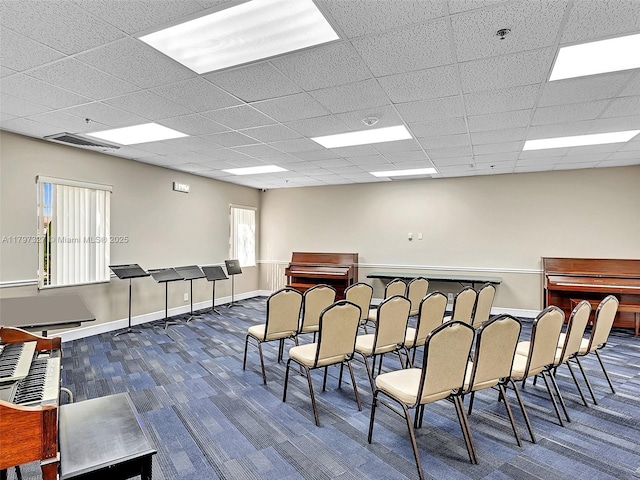 374 Tilford R Unit 374, Deerfield Beach, FL 33442 - miscellaneous room with carpet flooring, baseboards, and a drop ceiling