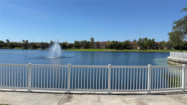 water view with fence