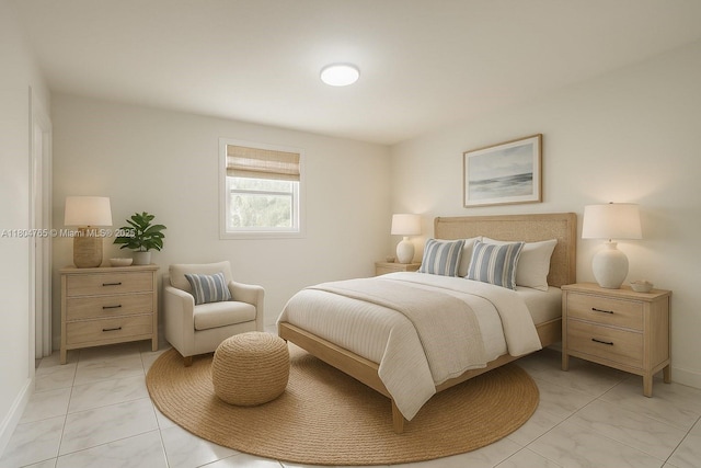 18740 NW 42nd Pl, Miami Gardens, FL 33055 - bedroom featuring light marble finish flooring and baseboards