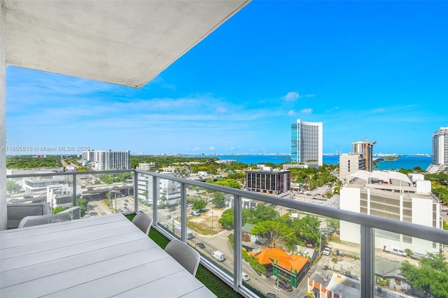 3470 E Coast Ave Unit H1201, Miami, FL 33137 - balcony with a view of city and a water view