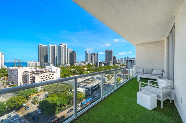 3470 E Coast Ave Unit H1201, Miami, FL 33137 - balcony featuring a skyline view