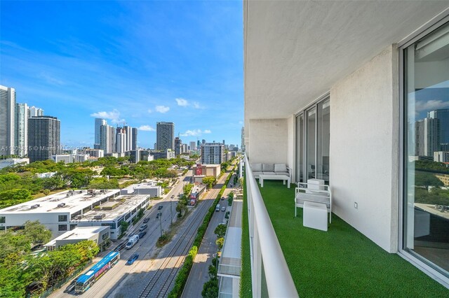 3470 E Coast Ave Unit H1201, Miami, FL 33137 - balcony with a skyline view