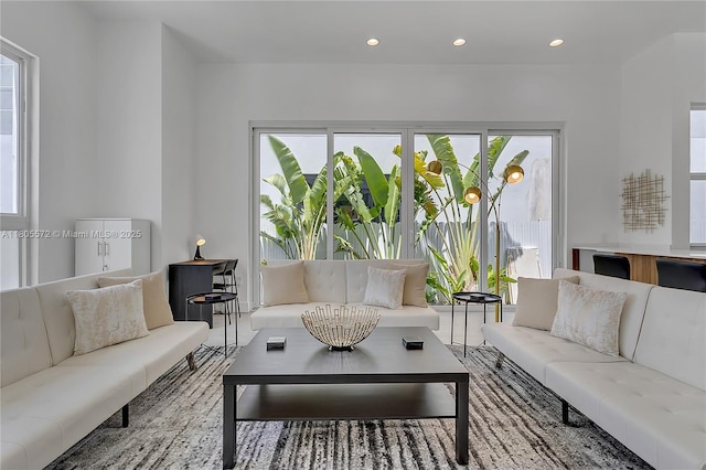 2345 SW 16th St, Miami, FL 33145 - living room with recessed lighting and wood finished floors