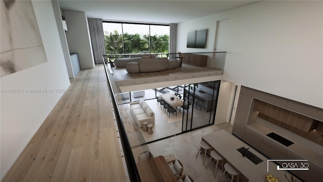 30 Samana Dr, Coconut Grove, FL 33133 - living room with floor to ceiling windows and light wood-style flooring