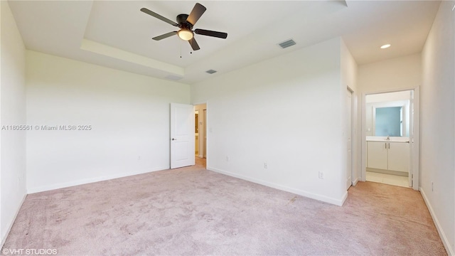 10004 SW 231st Ln, Miami, FL 33190 - unfurnished bedroom featuring light carpet, baseboards, connected bathroom, and recessed lighting