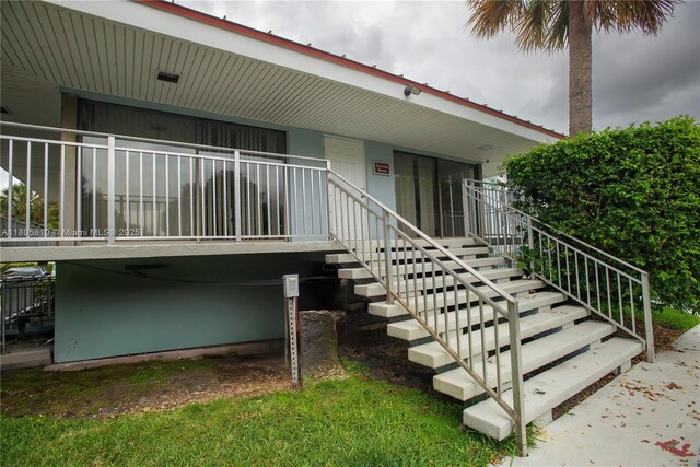 405 S Pine Island Rd Unit 405D, Plantation, FL 33324 - exterior space with stairway and a porch