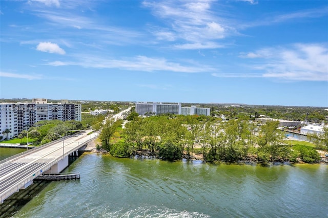 1401 N Riverside Dr Unit 1403, Pompano Beach, FL 33062 - bird's eye view of a large body of water, a notable bridge, and apartment complex / building