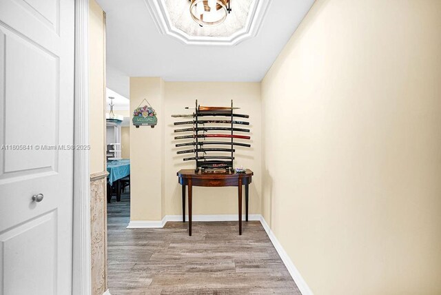 2655 Collins Ave Unit 1501, Miami Beach, FL 33140 - corridor with wood finished floors and baseboards