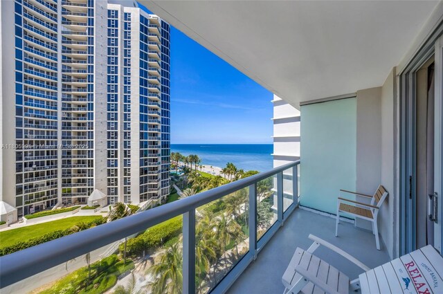 19201 Collins Ave Unit 721, Sunny Isles Beach, FL 33160 - balcony featuring a water view